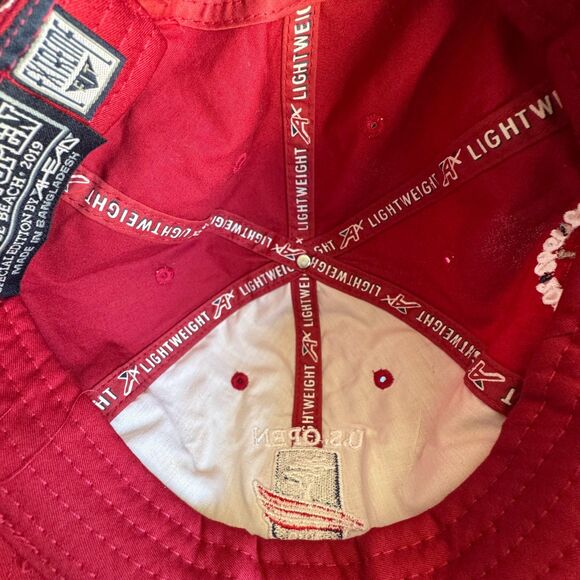 2019 U.S. Open Pebble Beach Golf Cap Red AHEAD Extreme Fit Lightweight Cotton - Picture 6 of 8